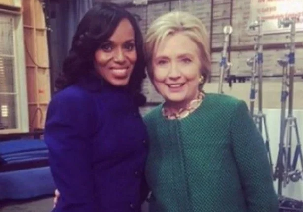 Hillary Clinton visita set de filmagem de Scandal